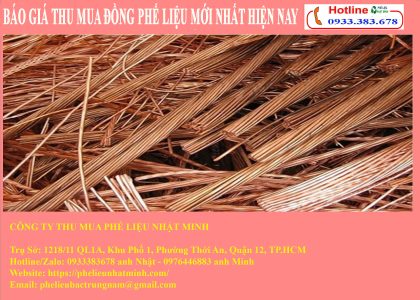 Báo giá Dịch vụ thu mua phế liệu đồng giá cao tại TPHCM